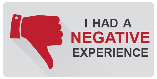 i had a negative experience